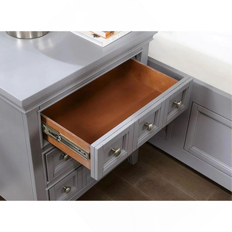 Table de chevet 3 boutons, Grey