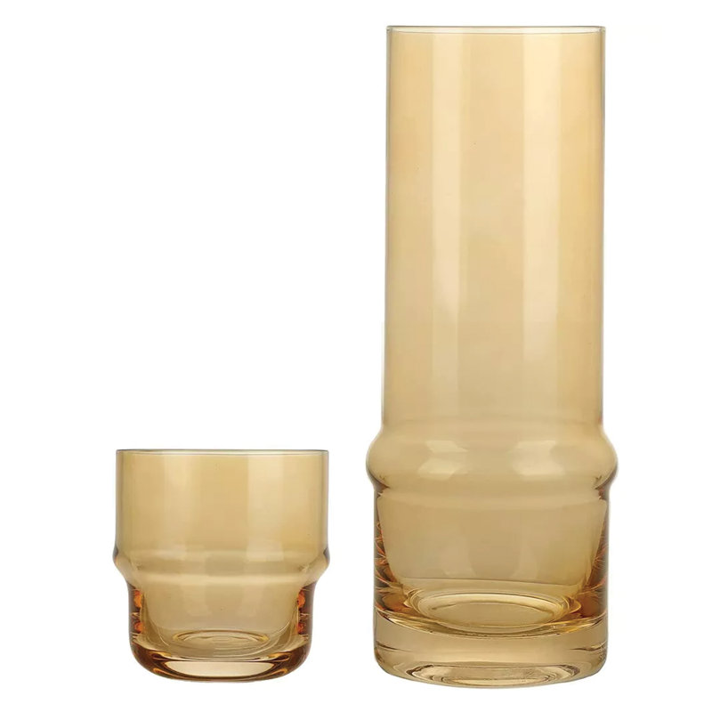 Ensemble de carafe en verre 2 pièces Amber - 33,81 oz, Brun
