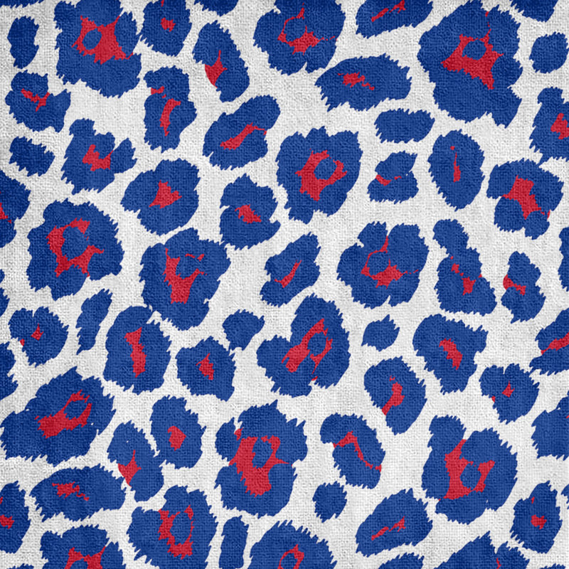 Everdene Bath Towel, Polyester/Cotton Blend, White/Red/Blue
