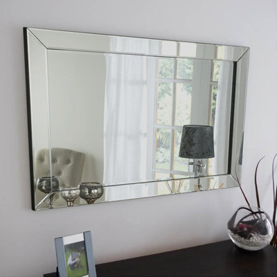 LARA Glass Frame Venetian Wall Mirror