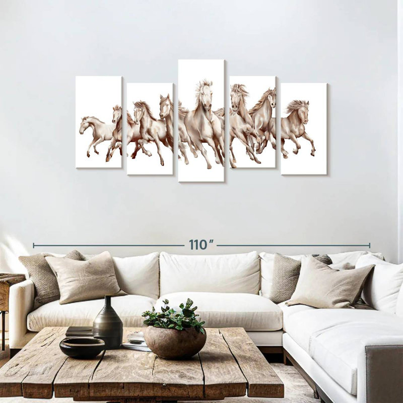 Brampt 8 Horses, 40" H x 80" W