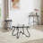 Tempered Glass Surface Console Table Coffee Table With Sturdy Construction For Living Room