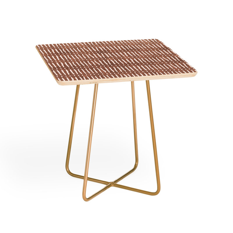 Table de bout à pieds croisés, Brun