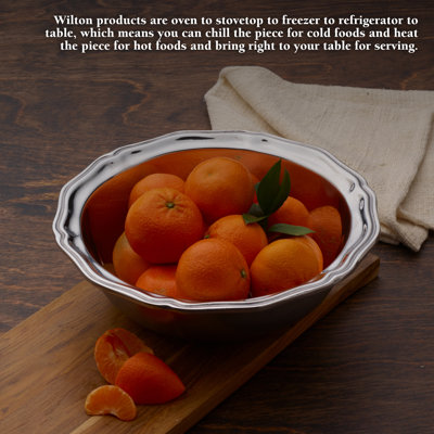 Wilton Armetale Queen Anne Medium Round Bowl, 10 Inch