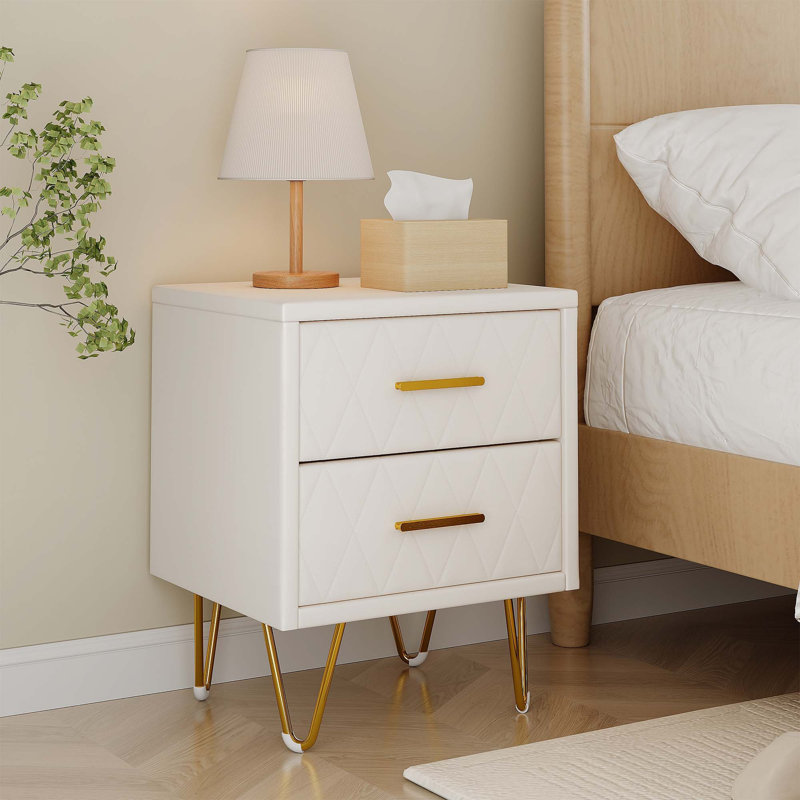 41cm W Manufactured Wood Bedside Table
