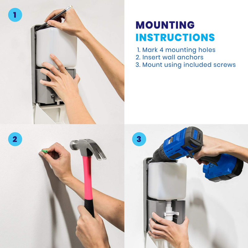 Distributeur automatique de savon et de désinfectant pour les mains