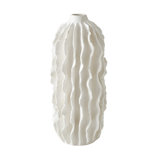 Sea Ribbons Vase-Matte White