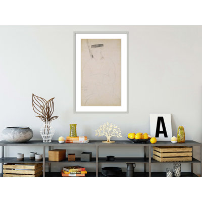 Portrait of Adolphe Basler by Amedeo Modigliani - Framed Giclee Print