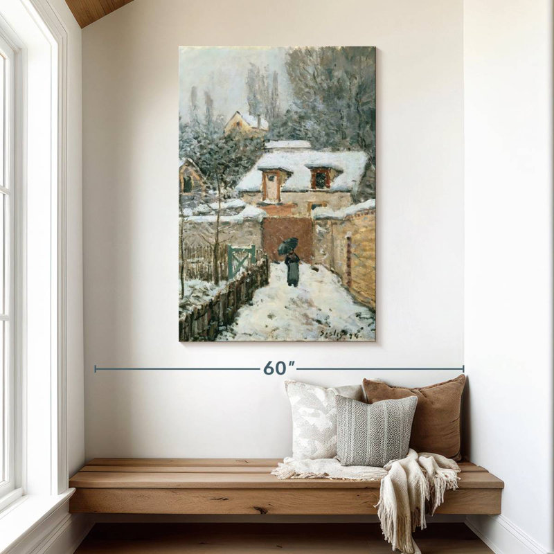 Alvord neige à Louveciennes, H 48 po x l 32 po