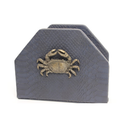 Crab & Snakeskin Napkin Holder
