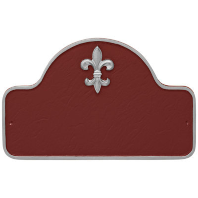 Plaque d'adresse à une ligne Fleur de Lis
