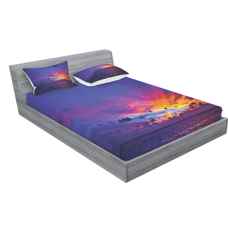 Microfiber Sheet Set, Queen Sheet Set with Fitted Sheet