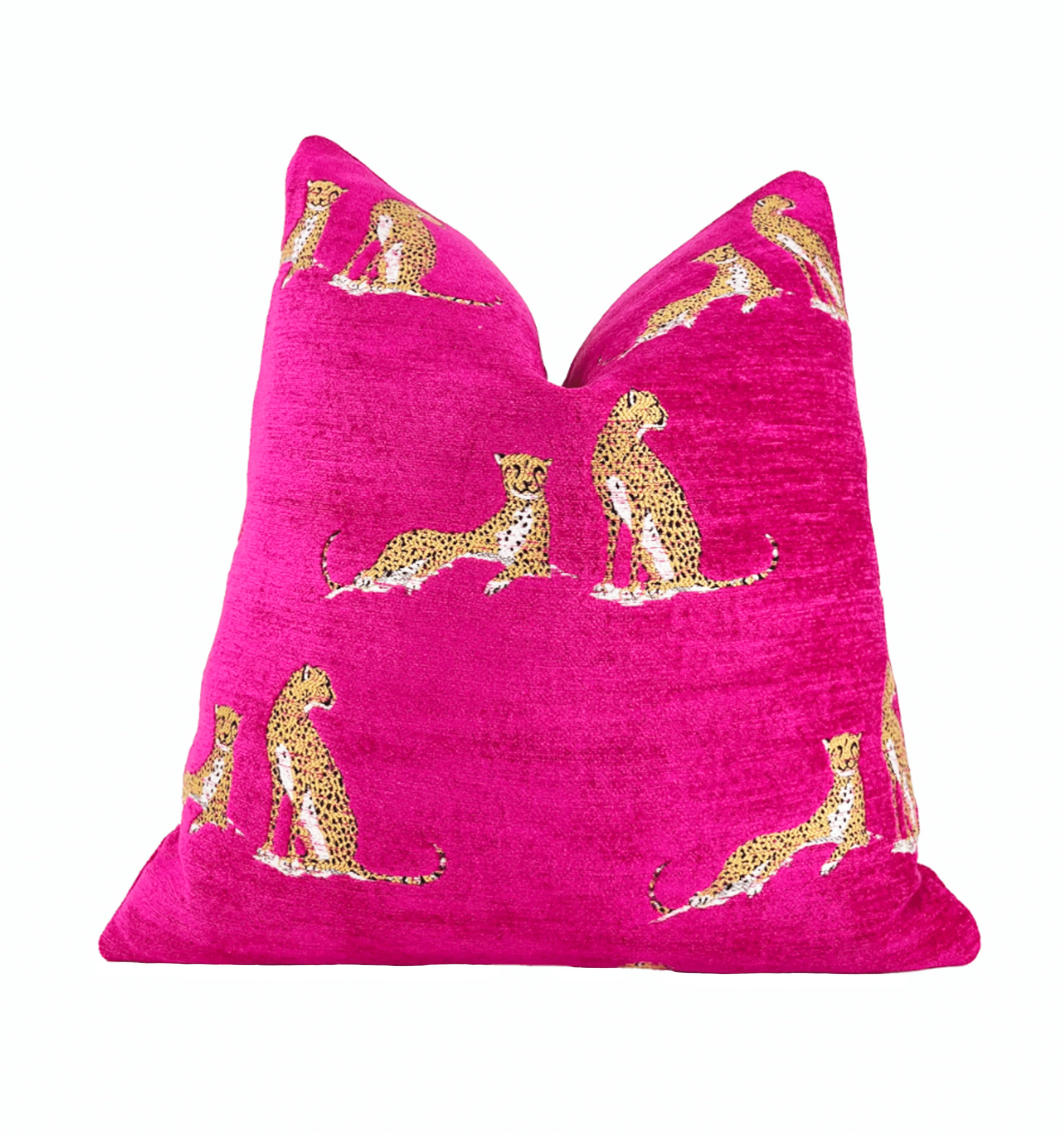Smithy Home Couture Embroidered Cheetah Chenille Throw Pillow Cover & Reviews | Wayfair