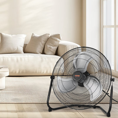 2 PCS 20 In Floor Fan 3 Speeds 360° Adjustable Tilt High-Velocity Industrial Fan