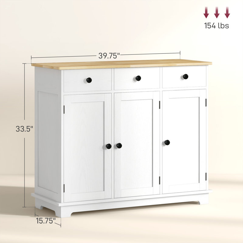 Eluzer 39.91'' Console Table, Distressed White
