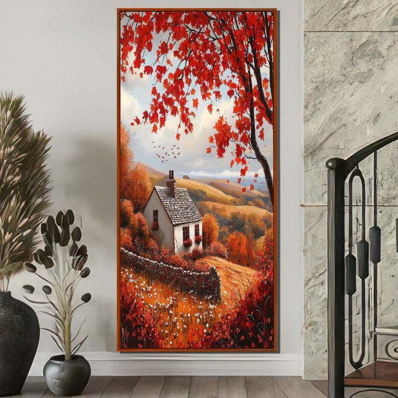 Duncann - art mural paysages, H 60 po x l 28 po, Brun, Impression encadrée flottante