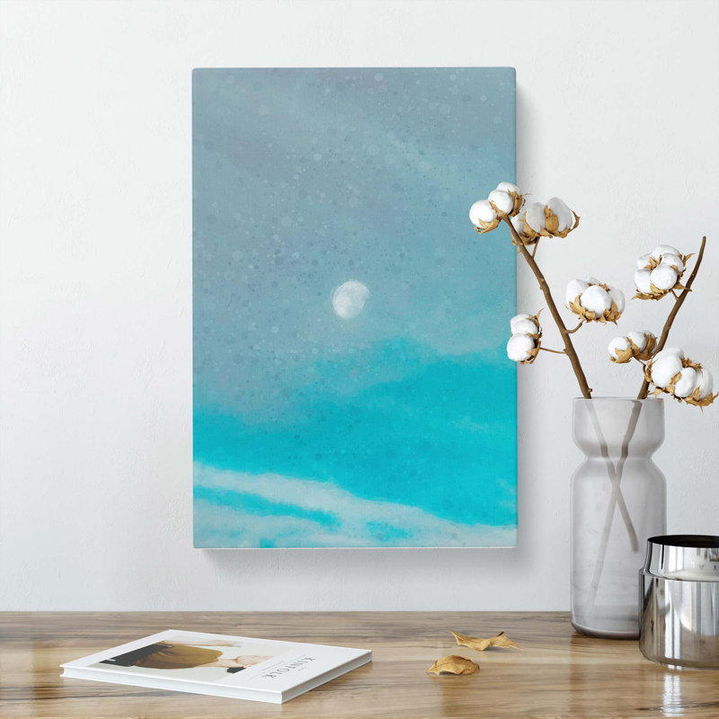High Moon In Abstract - Wrapped Canvas, 91cm H x 60cm W x 3cm D