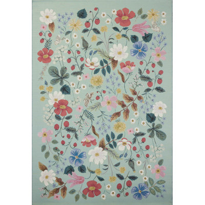 Rifle Paper Co. x Loloi Perennial Mint Indoor / Outdoor Area Rug