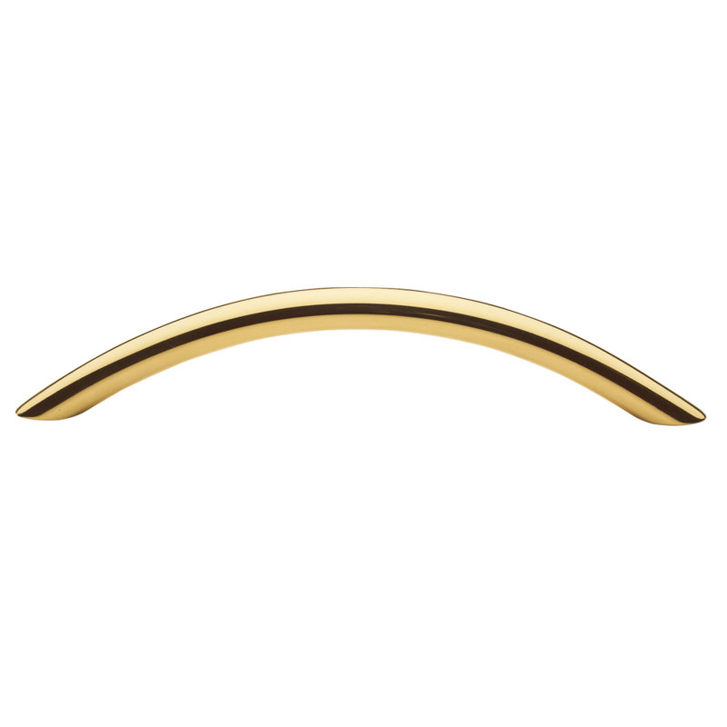 5" Center to Center Arch Pull, Bright Brass