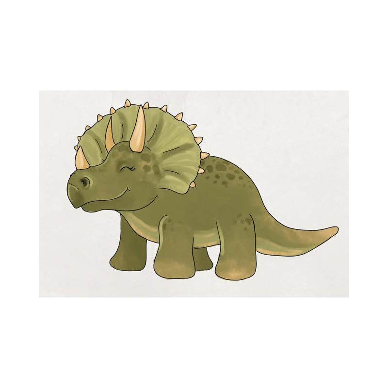 Triceratops by Katie Bryant - Wrapped Canvas Print, 66.04 cm H x 45.72 cm W x 1.91 cm D
