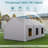 Vita 12' W x 20' D Heavy Duty Carport Portable Garage Storage Shed Canopy with 6 Mesh Windows