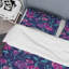 Fleurs mauves - ensemble de housse de couette floral - polyester microfibre-780612724