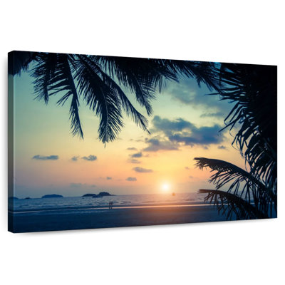 Gillard coucher de soleil silhouette de palmiers