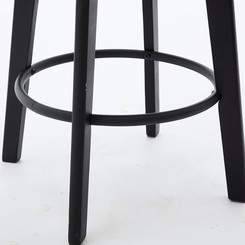 Tabourets pivotants en velours gris foncé, boutons, fabrication, pour bar à la maison, îlot de cuisine, bistro (2 pièces de style bar moderne, maison, (2 unités