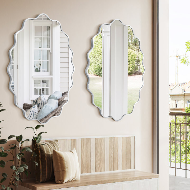 Wall Mirror, 36" x 24", Silver