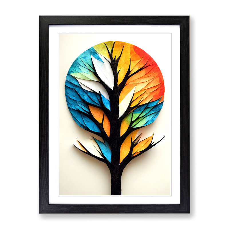 Tree Paper Mache - Wall Art, 34cm H x 25cm W x 2cm D, Walnut