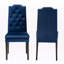 Chaise rembourrée en velours capitonné Anika, finition espresso, H 41,7 po x l 18,9 po x P 24,4 po