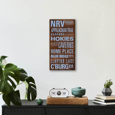 'Nrv Text' by Art Licensing Studio Acrylic Glass Wall Art, 12" x 24"
