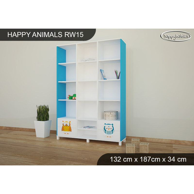 187cm H X 132cm W Kids Bookcase, Blue