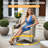 10-Piece Wicker Patio Conversation Set with Swivel Rocking Chairs and 50,000 BTU Fire Pit Table-1946865248