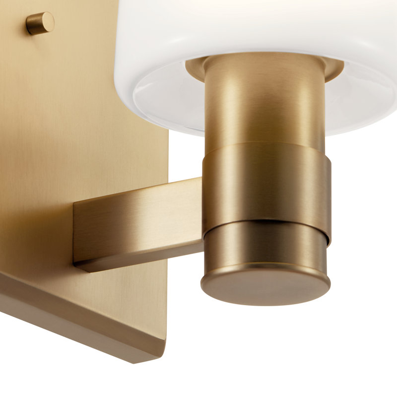8.5" 1-Light Wall Sconce with Opal Glass, Champagne Bronze