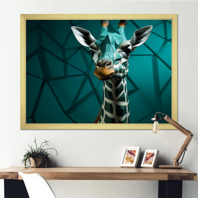 Girafe verte cubiste Grace II
