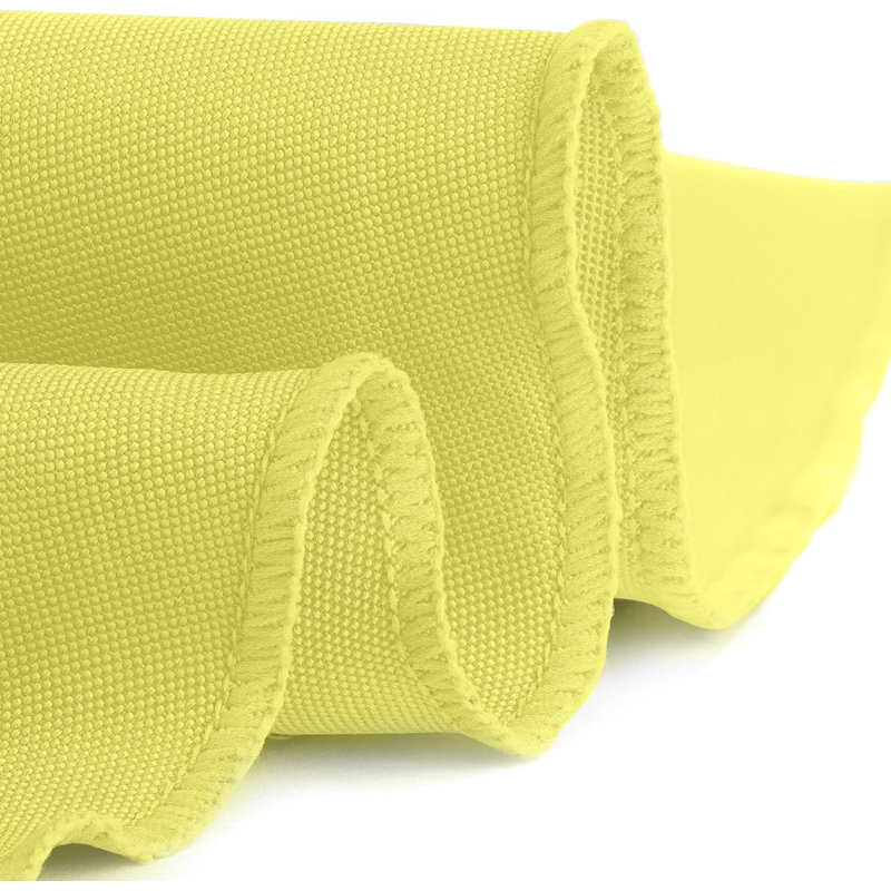 Ambee Round No Pattern Polyester Tablecloth, 70" Round, Yellow