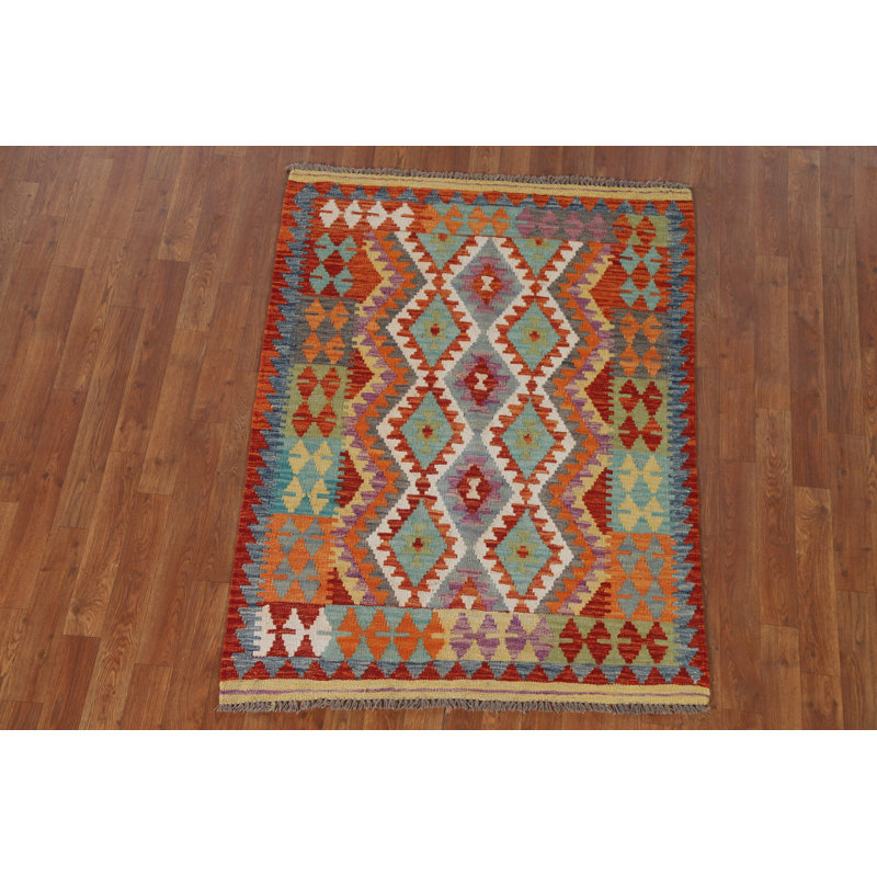 Tapis de vestibule réversible en laine Kilim