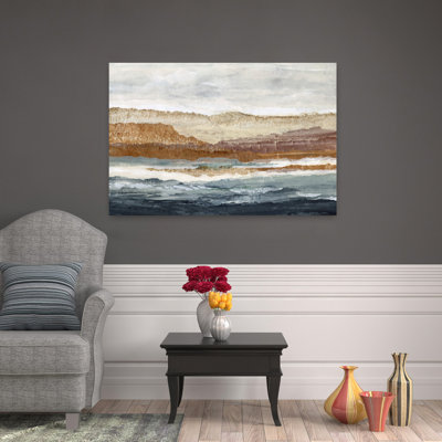 Art contemporain contemporain, paysage rustique moderne abstrait