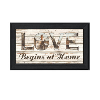 Love Beings At Home Framed Wall Art for Living Room, Home Wall Décor by John Rossini