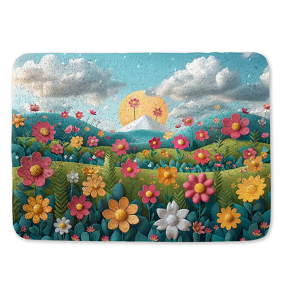 Tapis de bain floral