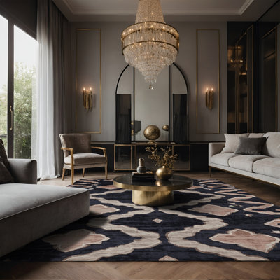 Tapis gris soyeux et moelleux