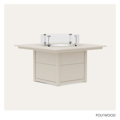 POLYWOOD Square 42" Fire Pit Table