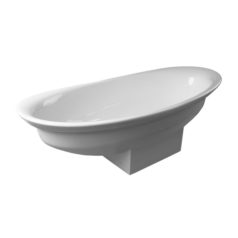 Suave 7.12'' L Freestanding Soaking Bathtub