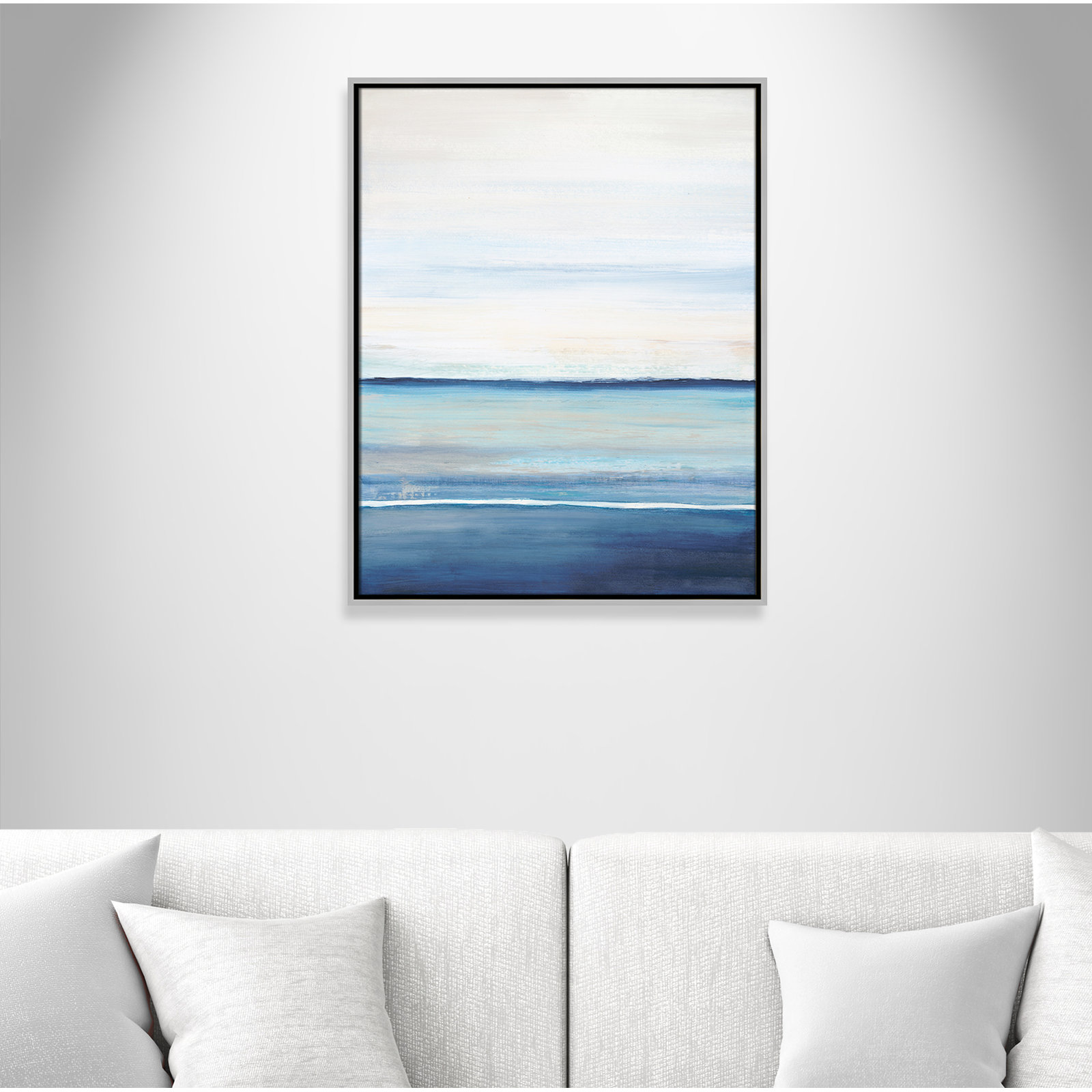 Emmit "Distant Whispers" Print by Filippo Ioco, 29.5" H x 23.5" W x 2" D, Silver Framed Canvas