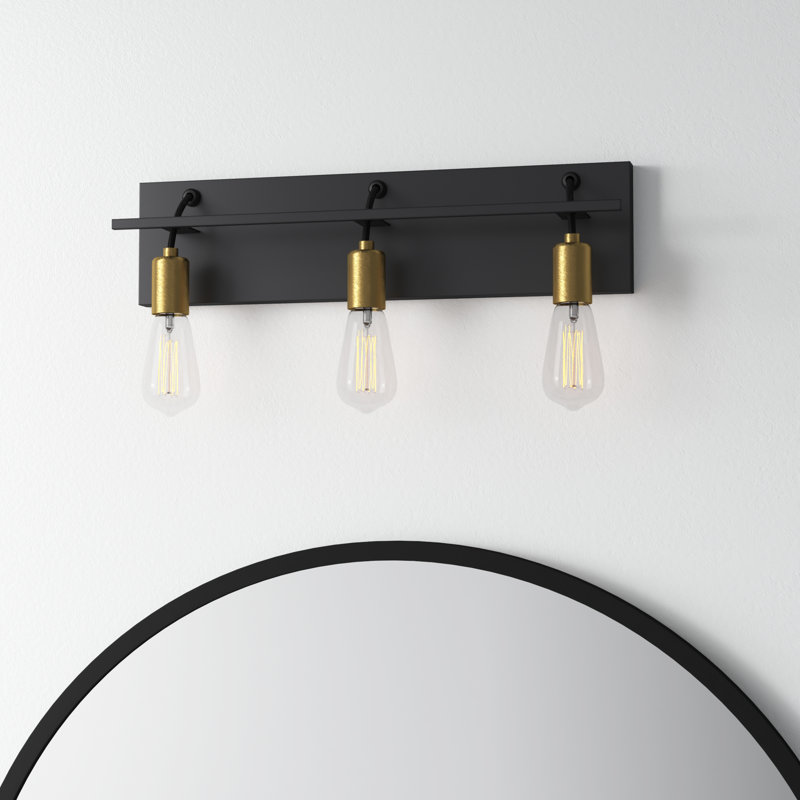 Alar Lonnie 3-Light Dimmable Bath Bar, No Bulb