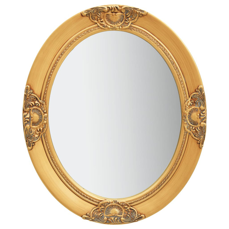 Cann Wood Oval Wall Mirror, Gold, 60cm H x 50cm W