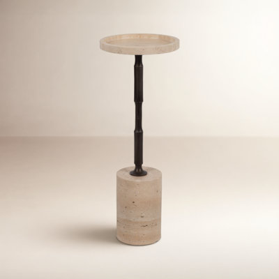 Braxton Travertine End Table