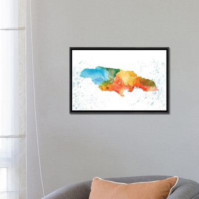 " Jamaica Colorful Map "