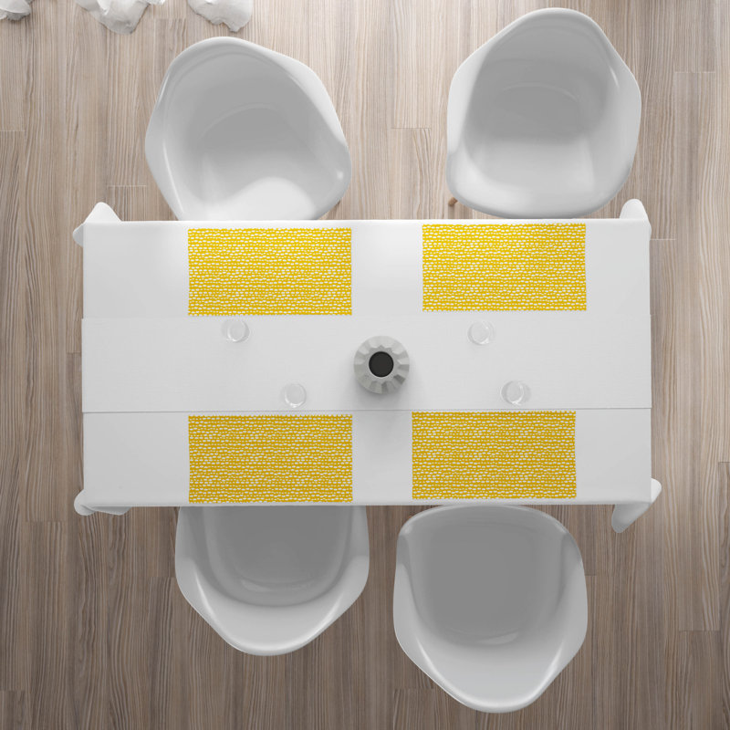 Polyester Polka Dots Rectangle Placemat